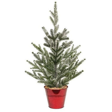 Christmas Tree with Red Metal Base - The Fox Decor